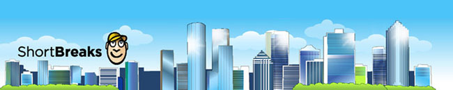Illustration with a big city skyline