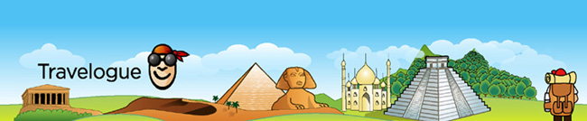 Illustration with some turistic attractions around the globe
